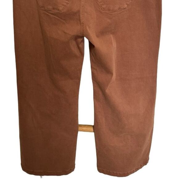 Paige Brooklyn Jeans Double Button Waistband Flare High Waisted Orange Size 33 - Picture 7 of 11